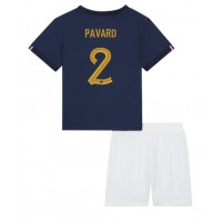Fotbalové Dres Francie Benjamin Pavard #2 Dětské Domácí MS 2022 Krátký Rukáv (+ trenýrky)